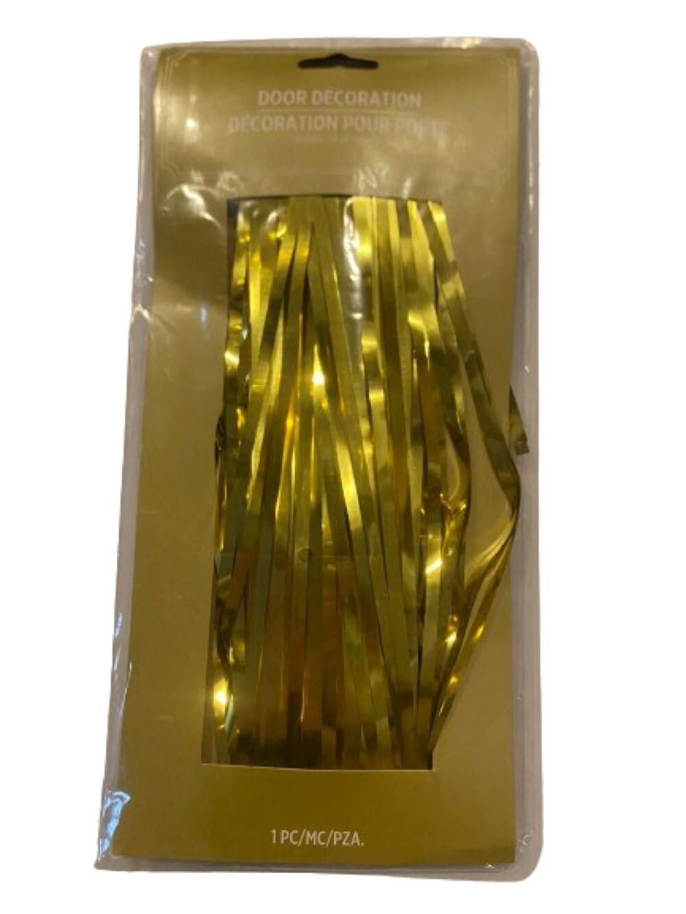 Amscan Gold Foil Fringe Doorway Curtain, 3ft X 8ft
